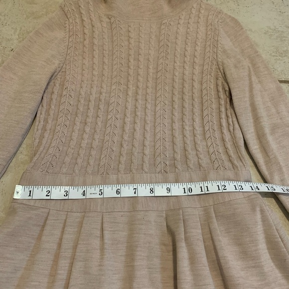 Vintage 70s Ciaro 100% Wool Turtleneck Knit Sweater Dress Size 12 - Picture 8 of 12